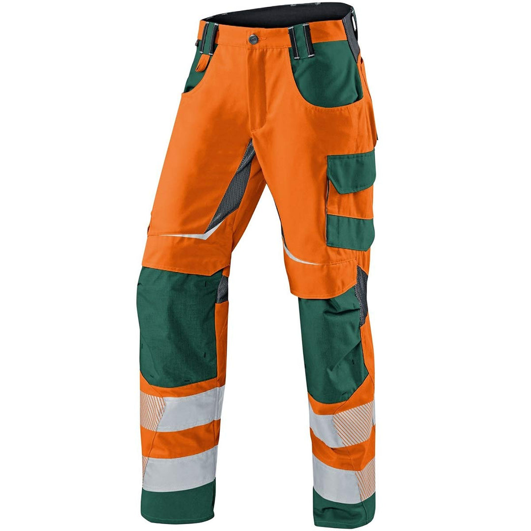 Kübler 24078343-3765-24 Sommerhose Reflectiq PSA 2, Warnorange/Moosgrün, Grösse 24 Warnorange/Moosgr
