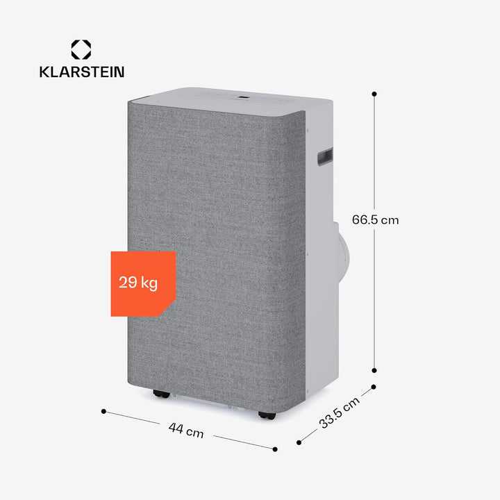 Klarstein AireLux Mobile Klimaanlage – 14.000 BTU, Für Räume bis 51 m², App & Sprachsteuerung, 4-in-