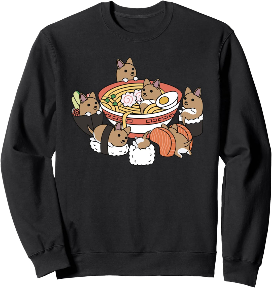 Ramen Sushi Chihuahua Hund Sweatshirt