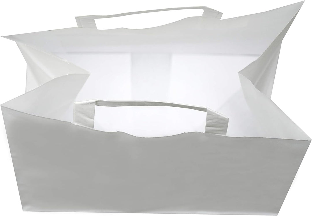 Carte Dozio S.r.l. - Einkaufstopper aus Kraftpapier mit quadratischem Boden, Farbe Weiss, flacher Gr