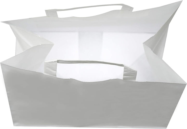 Carte Dozio S.r.l. - Einkaufstopper aus Kraftpapier mit quadratischem Boden, Farbe Weiss, flacher Gr
