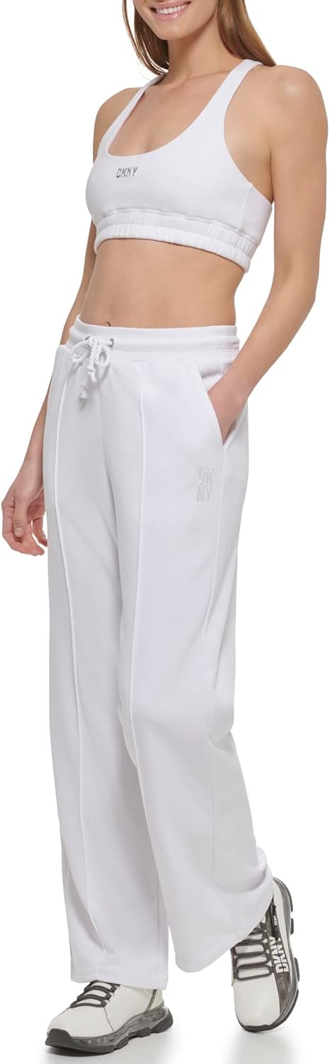 DKNY Damen Loose Joggers Track Pants S Weiss, S Wei&#xDF;