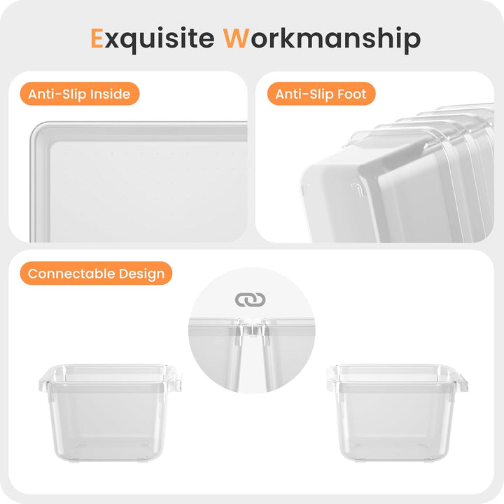 A-LuGei【Transparent 28er Schubladen Organizer,【Upgrade auf 5 Grössen】 Schminktisch Organizer Schubla
