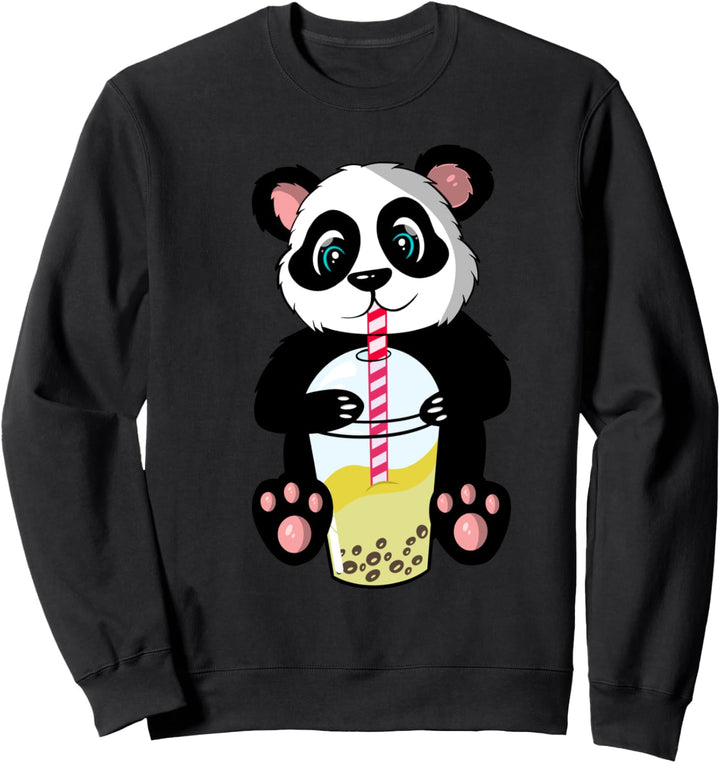 Netter Panda, Boba, Bubble Tea, Anime, lustig Sweatshirt