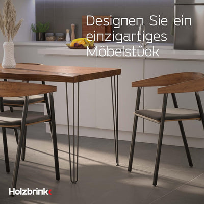 HOLZBRINK - Tischbeine aus Metall | Möbelfüsse | Schreibtischbeine | Metallfüsse | Perfekt für Zu Ha