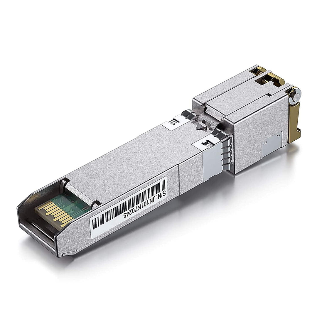 10Gtek 2-Stück 1.25/2.5/5/10GBase-T SFP+ RJ-45 CAT.6a Kupfer Transceiver 30-Meter, Auto-Negotiation
