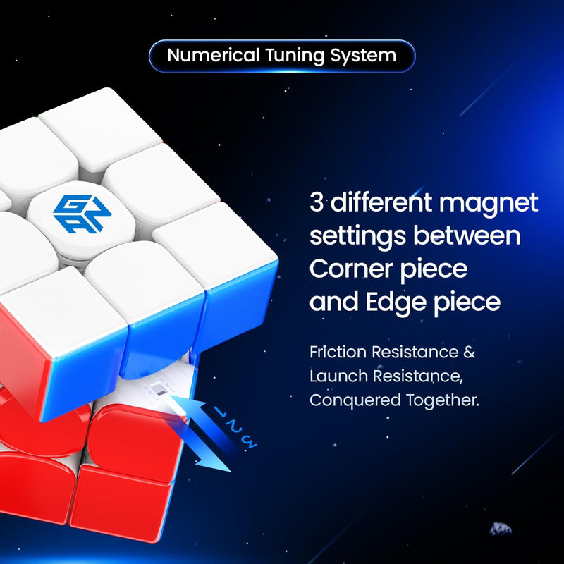 GAN14 Magischer Zauberwürfel 3x3,Profi SpeedCube 56mm UV Coated für Kinder Erwachsene