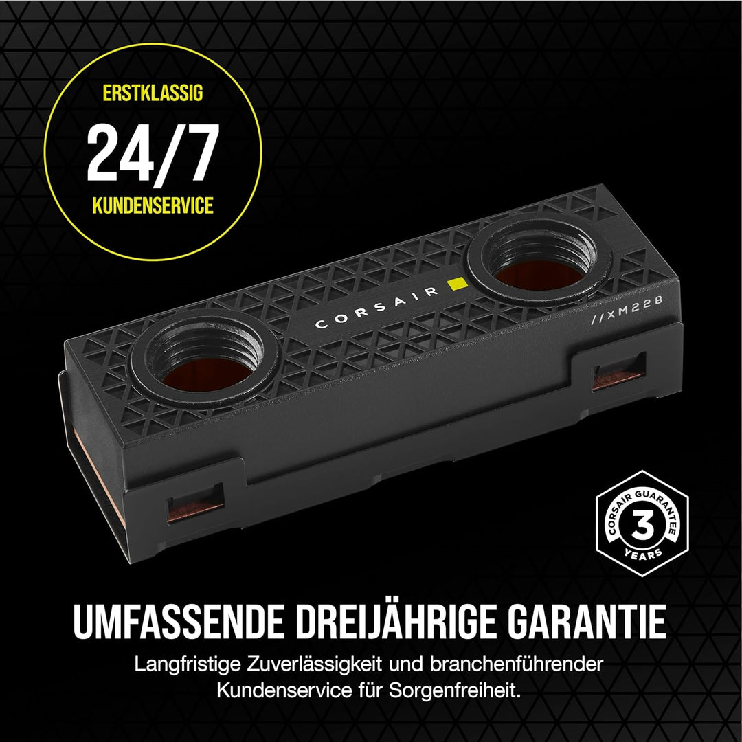 Corsair Hydro X Series XM2 M.2 SSD-Wasserkühler (M.2 SSD Individuellen Kühlkreislauf, Kupferkühlstru