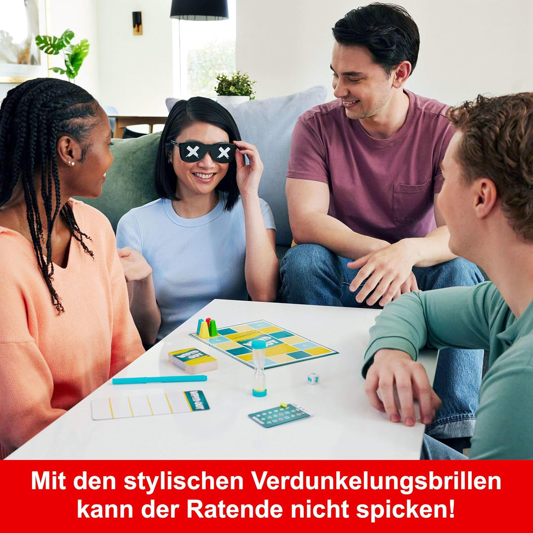 Mattel Games Wiped Out Partyspiel, Ratespiel mit sozialer Logikkomponente und Sabotagemöglichkeit mi