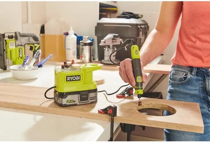 RYOBI 18 V ONE+ Akku-Rotationswerkzeug RRT18-0 (Maximaler Spanndurchmesser 3,2 mm, Leerlaufdrehzahl