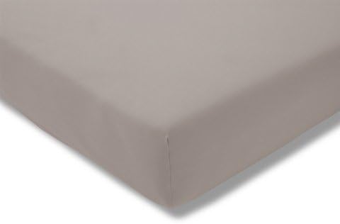 ESTELLA Topper-Spannbetttuch Zwirnjersey | Kiesel | 100x200 cm | passend für Topperhöhen von 7-10 cm