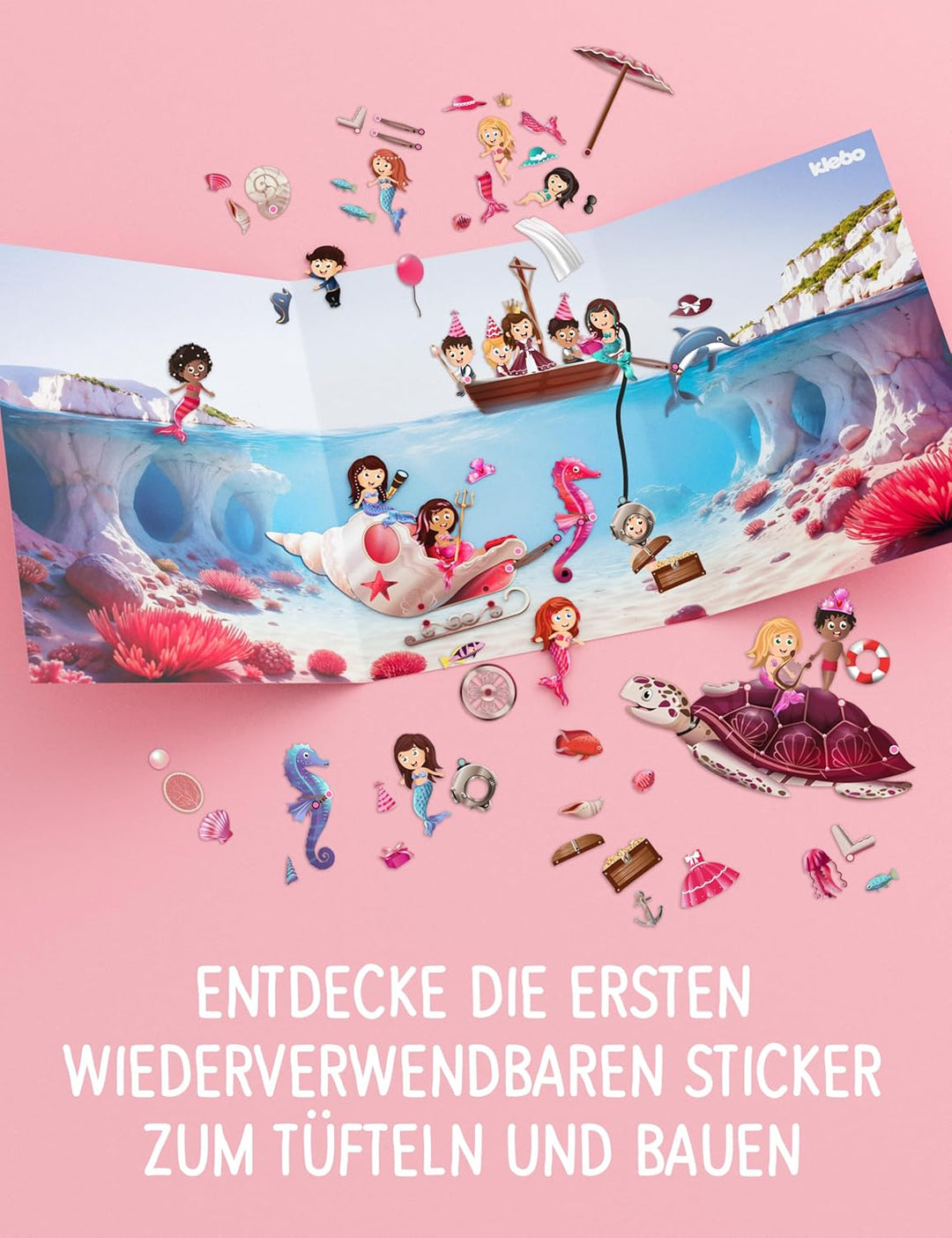 Meerjungfrau - Das erste Stickerbuch für Kinder zum Tüfteln, Bauen & Kombinieren - Wiederverwendbare