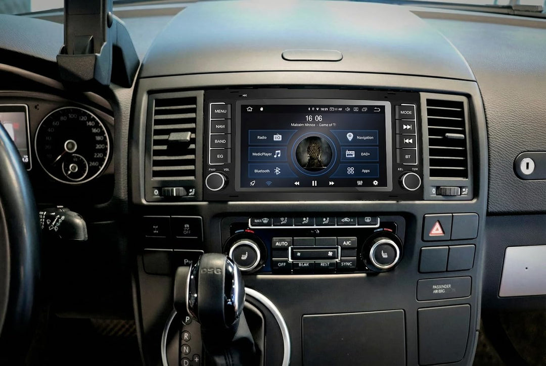 M.I.C. AVT7-L2 Android 14 Autoradio mit navi: MediaTek MT6765V 4G+64G;7" QLED Display;4G SIM,Carplay