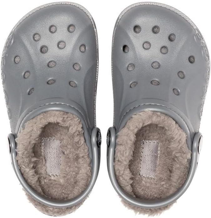 Crocs Unisex Kinder Baya Lined T Clogs 22/23 EU Charcoal, 22/23 EU Charcoal