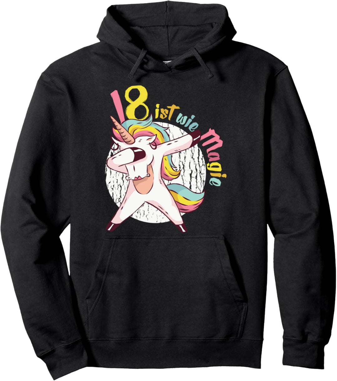 18 ist wie Magie Einhorn 18. Geburtstag 2002 Mädchen Frau Pullover Hoodie