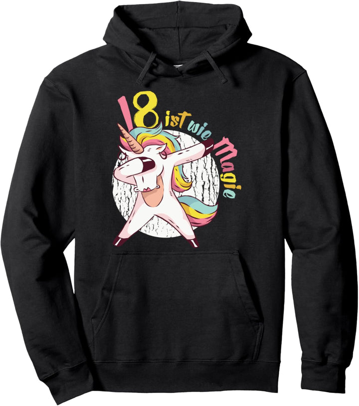 18 ist wie Magie Einhorn 18. Geburtstag 2002 Mädchen Frau Pullover Hoodie