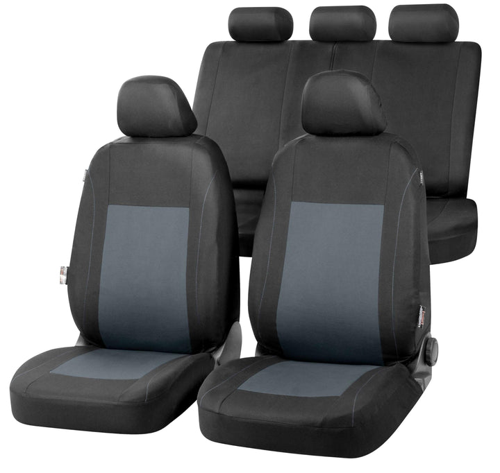 Walser Auto-Sitzbezug Sandray Komplettset, Universal PKW-Sitzbezüge 4-teilig, Auto-Schonbezüge, 2 Vo