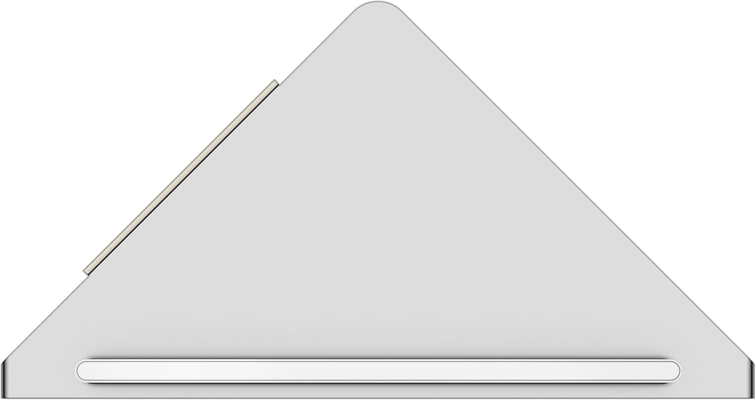 Keuco Eck-Duschablage aus Aluminium, silber eloxiert, inkl. Glas-Abzieher, weiss, 24,2x24,5x6,3cm, W