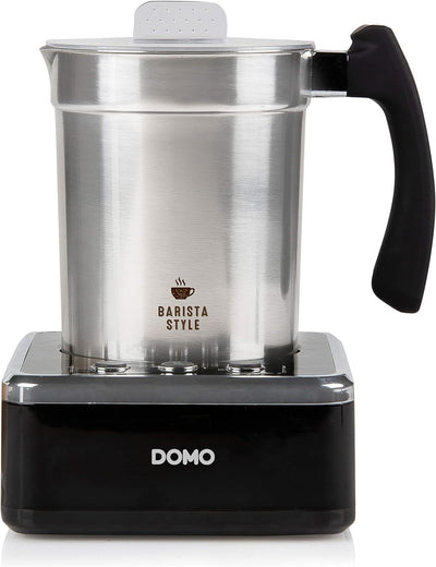 Domo DO717MF Milchaufschaeumer Edelstahl, Schwarz 650W, 230 milliliters