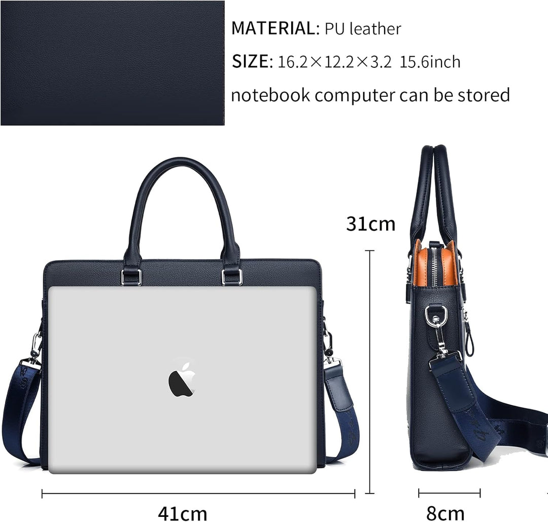 FSD.WG Herren Business Tasche,Wasserdichte Leder Aktentasche,Schulter Laptop Business Tasche für Bus