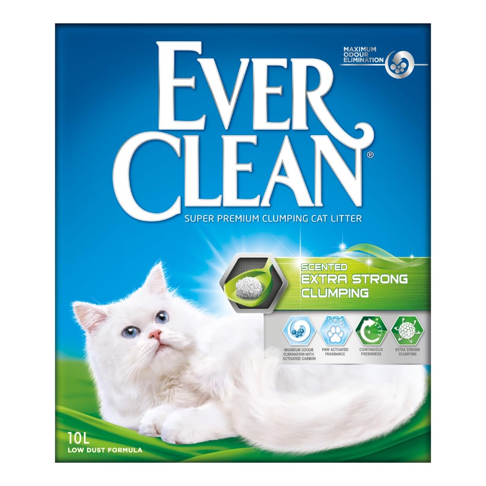 Ever Clean Extrastarkes klumpendes Katzenstreu, 10 Liter, mit Duftstoffen, Extra Strong 10L Extra St