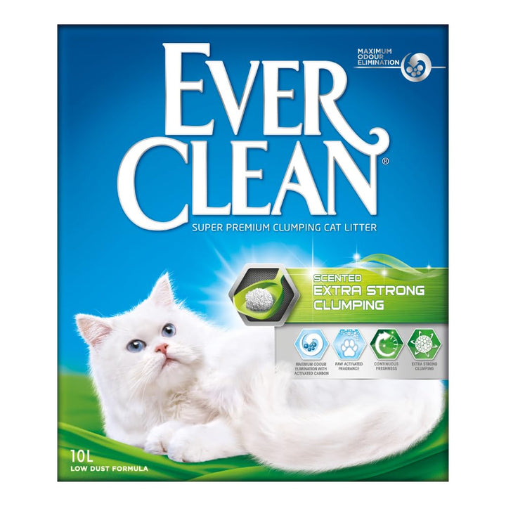 Ever Clean Extrastarkes klumpendes Katzenstreu, 10 Liter, mit Duftstoffen, Extra Strong 10L Extra St