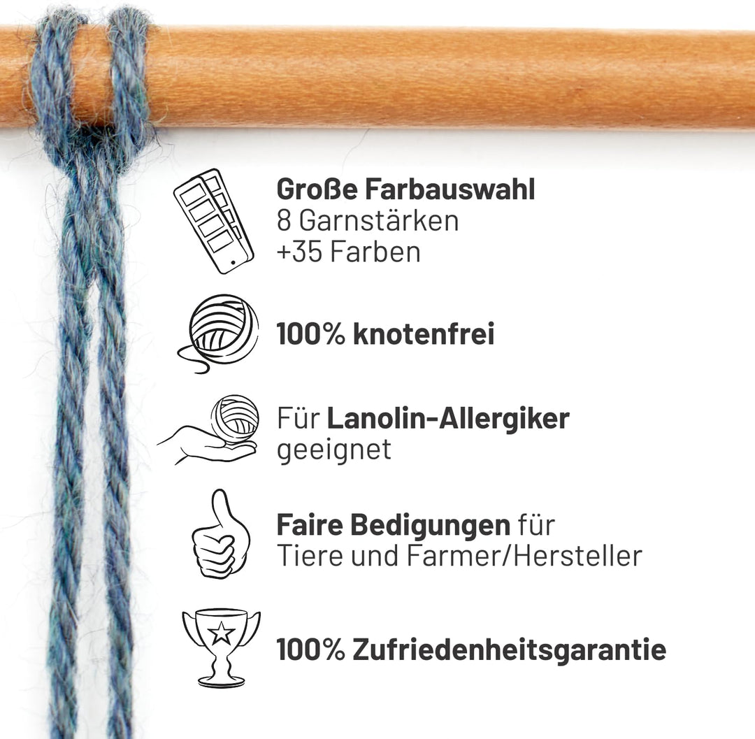 HANSA-FARM | 100% Baby Alpakawolle in 50+ Farben (kratzfrei) - 300g Set (6 x 50g) - weiche Alpaka Wo