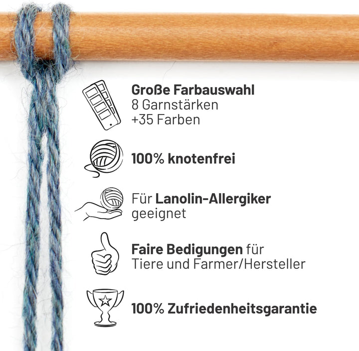 HANSA-FARM | 100% Baby Alpakawolle in 50+ Farben (kratzfrei) - 300g Set (6 x 50g) - weiche Alpaka Wo