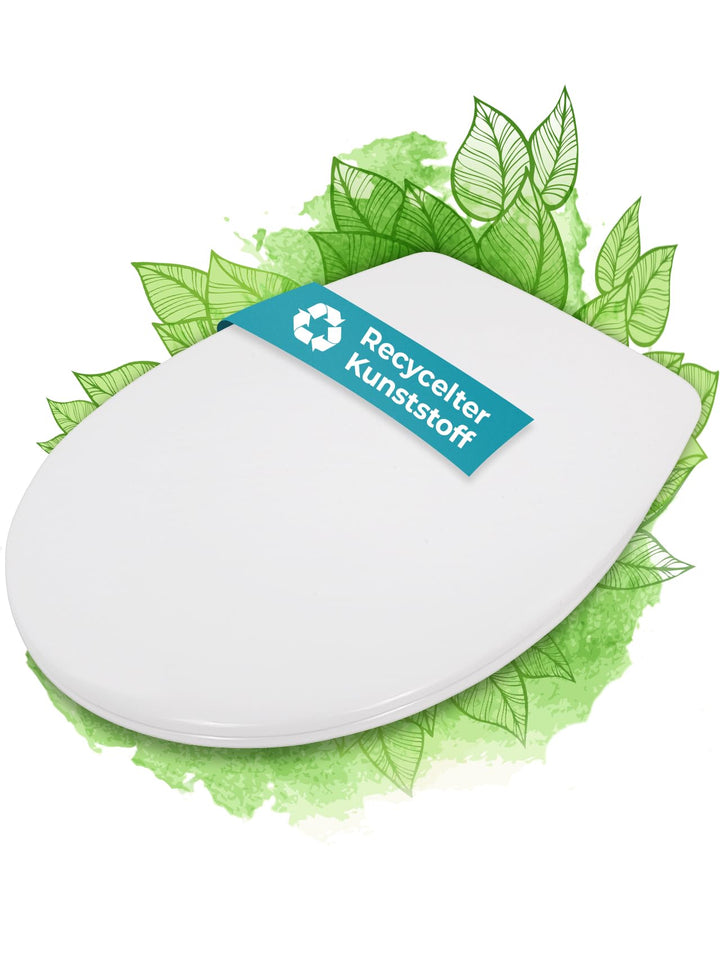 Calmwaters® Nachhaltiger Toilettendeckel, Made in EU, WC-Sitz mit Absenkautomatik, 100% recycelter K