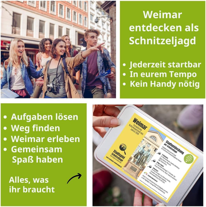 Schnitzeljagd Weimar – Stadtspiel für Erwachsene und Familien | Stadtrallye durch Weimars Altstadt |