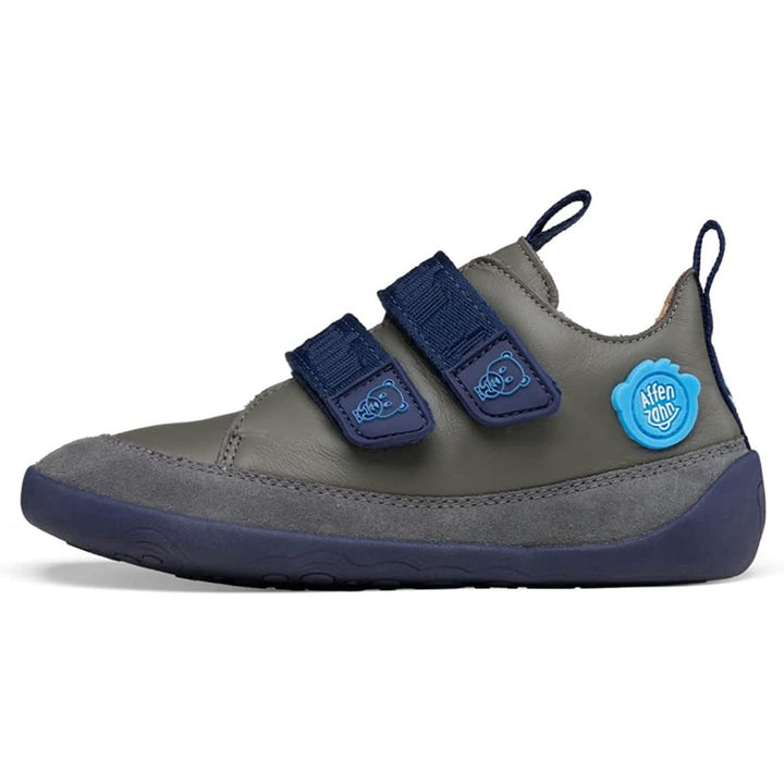 Affenzahn Barfussschuh Leder Buddy mit Klettverschluss Weich rutschfest Flexibel Reflektierend für J