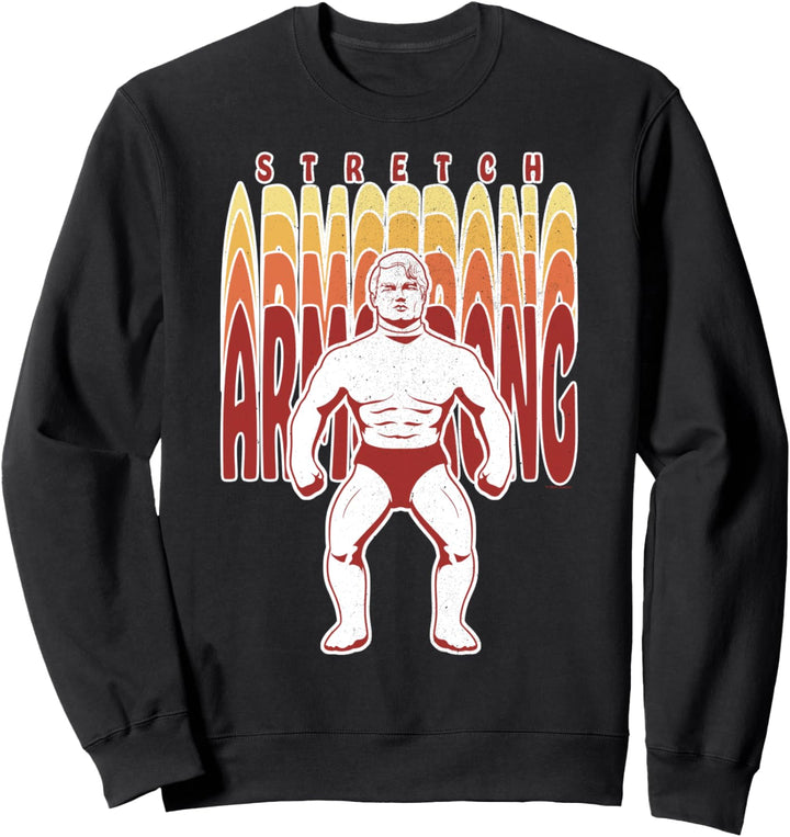 Stretch Armstrong Retro Red Gradient Logo Stack Portrait Sweatshirt