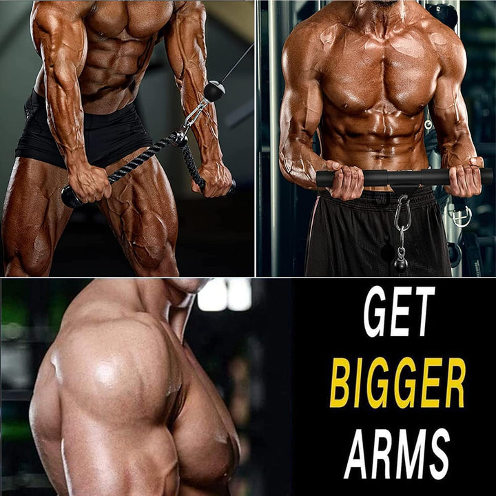 Favuit Kabelzug Fitness Kabel Latzug, Gym Kabel Unterarmtrainer Set Arm-Krafttraining Gewicht Traini