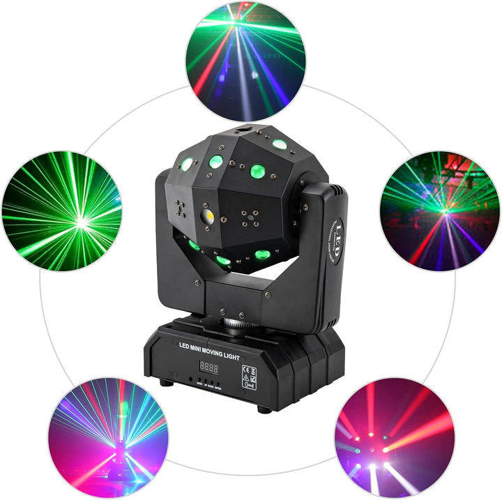 120w Moving Head Laser Bühnenlicht, Beweglicher Scheinwerfer Party Lights Spotlight Bühnenbeleuchtun