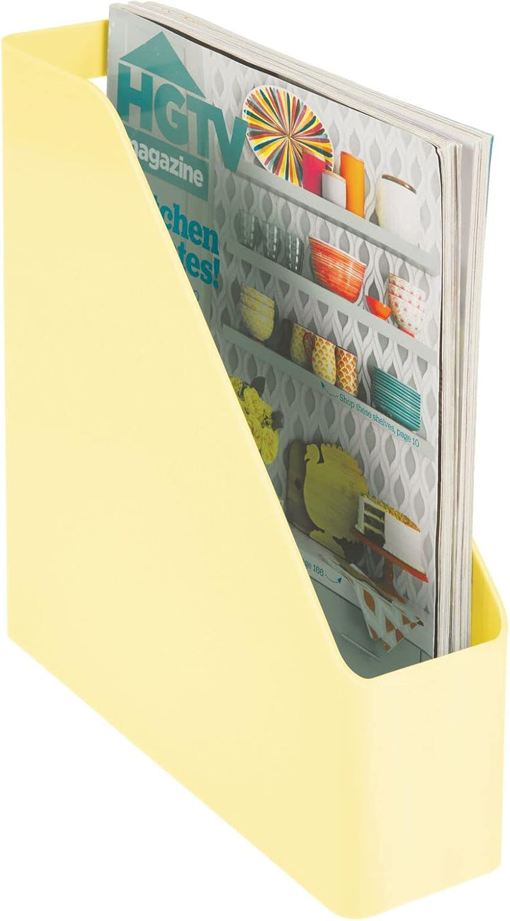 mDesign 8er-Set Stehsammler für Zeitschriften, Akten oder Umschläge – Zeitschriftenhalter aus Kunsts