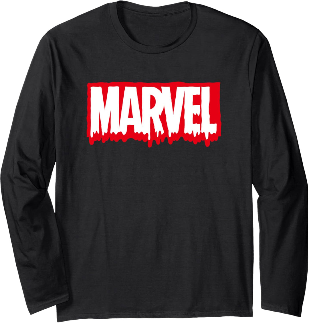 Marvel Logo Melting Letters Halloween Langarmshirt