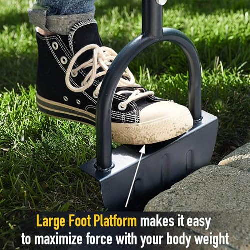 Halbmond-Rasenkantenschneider, hohe Härte, Karbonstahl, Gehweggras, Stufenkantenschneider mit langem