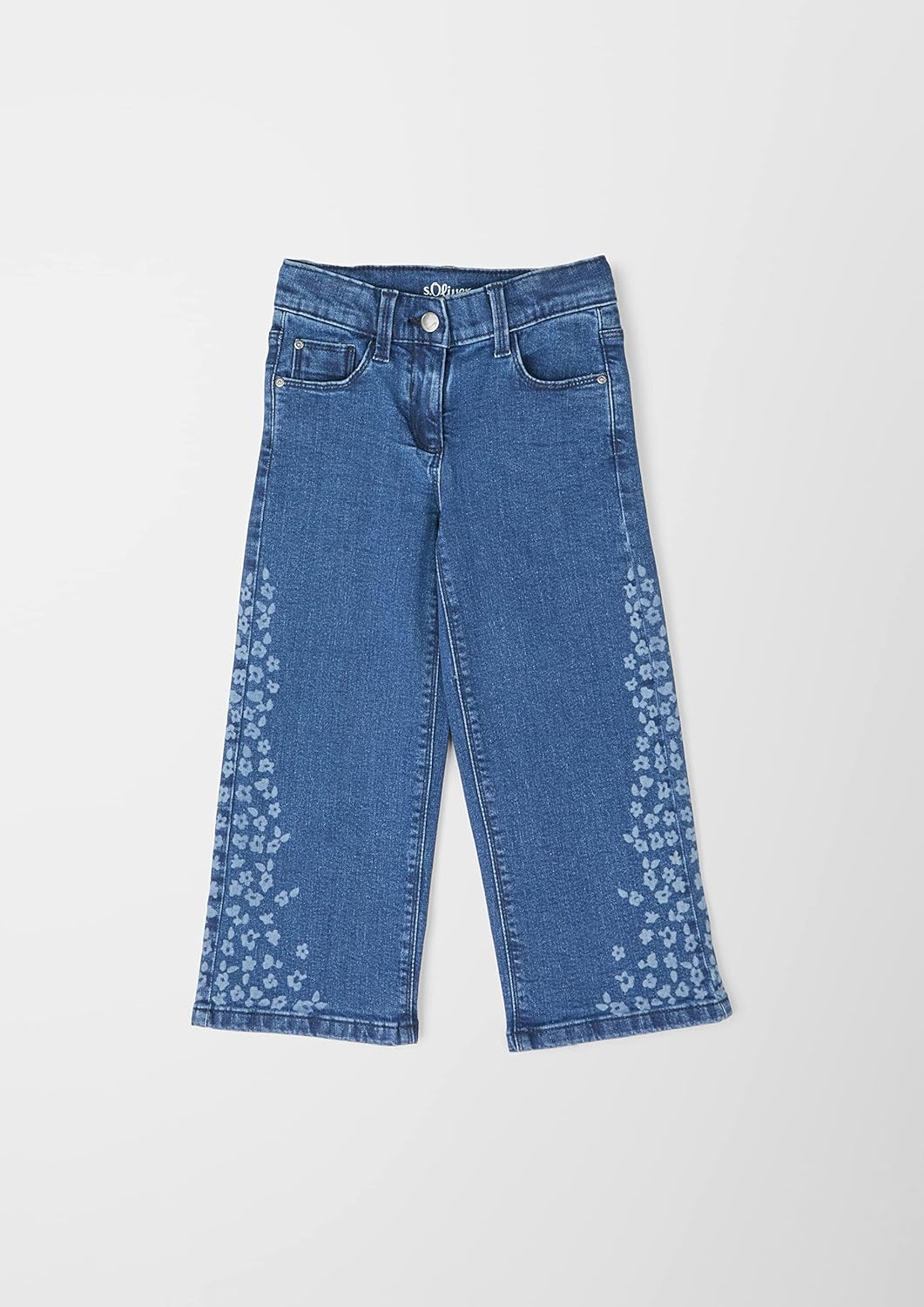 s.Oliver Mädchen Jeans, Wide Leg 110 Slim Blau, 110 Slim Blau