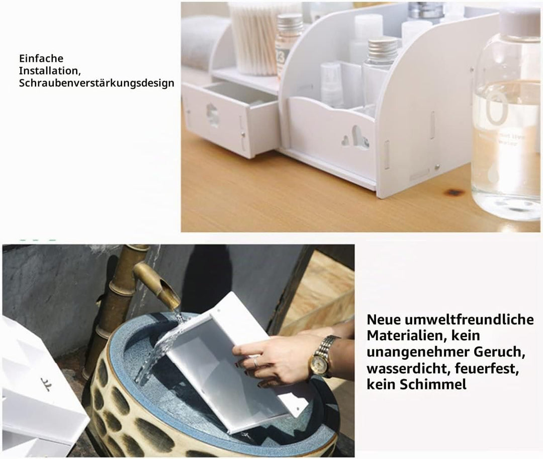 Make-up Organizer mit Schubladen, Make-up Lagerung Kosmetische Schminktisch Organizer Make-up Box mi