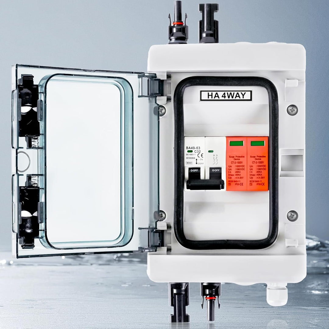 Solar PV Anschlusskasten DC 1000V 1-String Photovoltaik 4-Module IP65 PV Überspannungsschutz Wasserd