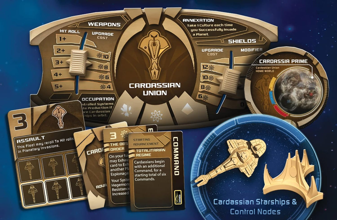 Gale Force Nine ST002 Star Trek Ascendancy – Cardassianische Erweiterung Zubehör, Mehrfarbig