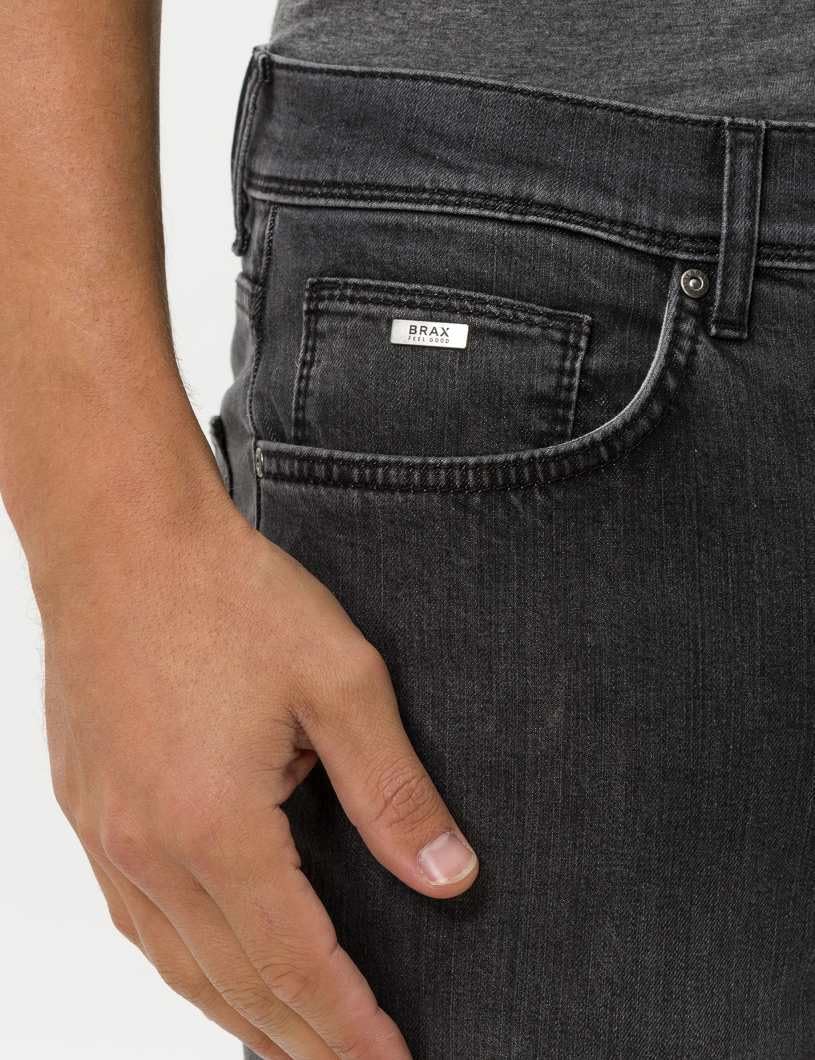 BRAX Straight Jeans Cadiz 5-Pocket Premium Flex dunkelblau 29W / 32L Grey Used, 29W / 32L Grey Used