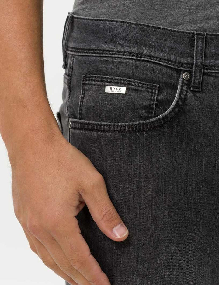 BRAX Straight Jeans Cadiz 5-Pocket Premium Flex dunkelblau 29W / 32L Grey Used, 29W / 32L Grey Used