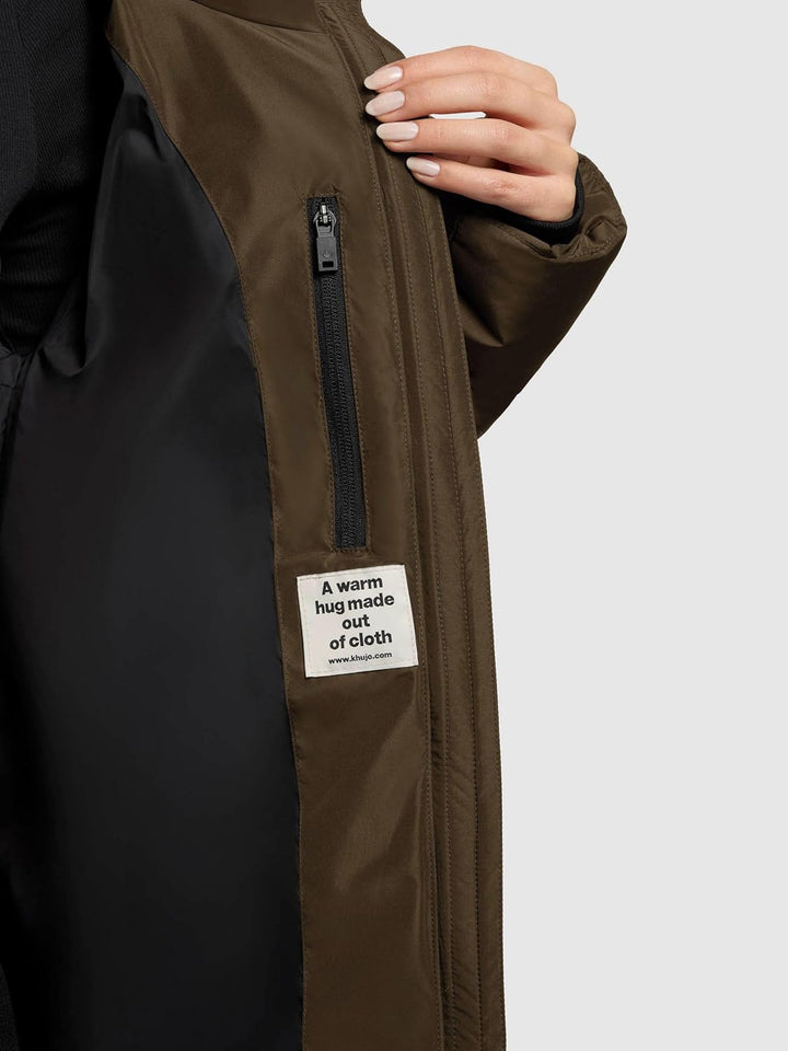 khujo - Damen - Wintermantel - Jilias 5 Steppmantel Winterjacke XS Old Green, XS Old Green