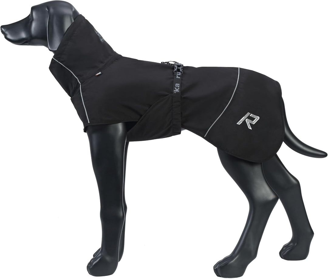Rukka Pets HAYTON ECO Regenmantel für Hunde Schwarz 25 25 Schwarz, 25 Schwarz