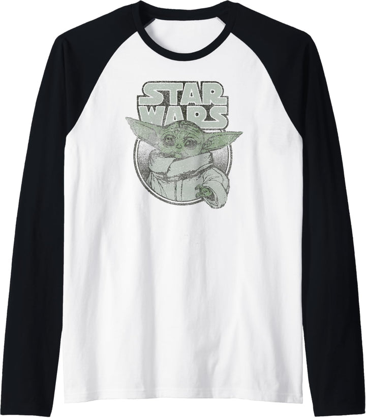 Star Wars Mandalorian The Child Old Space Baby Raglan