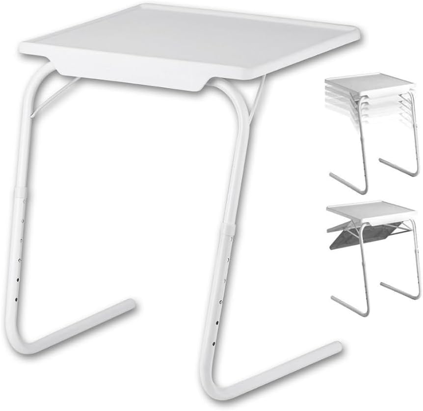 ECOVELO Multifunktionaler Klapptisch Table-Mate mit 6 Höheneinstellungen und 3 Ecken, Verstellbarer