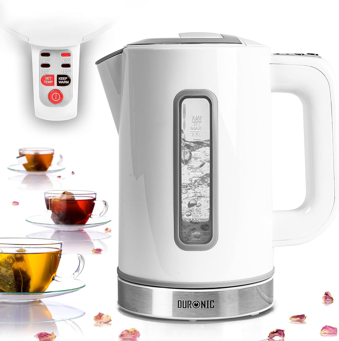 Duronic EK30 WE Wasserkocher 3000 Watt, Wasserkessel mit einstellbarer Temperatur und Thermostat - 4