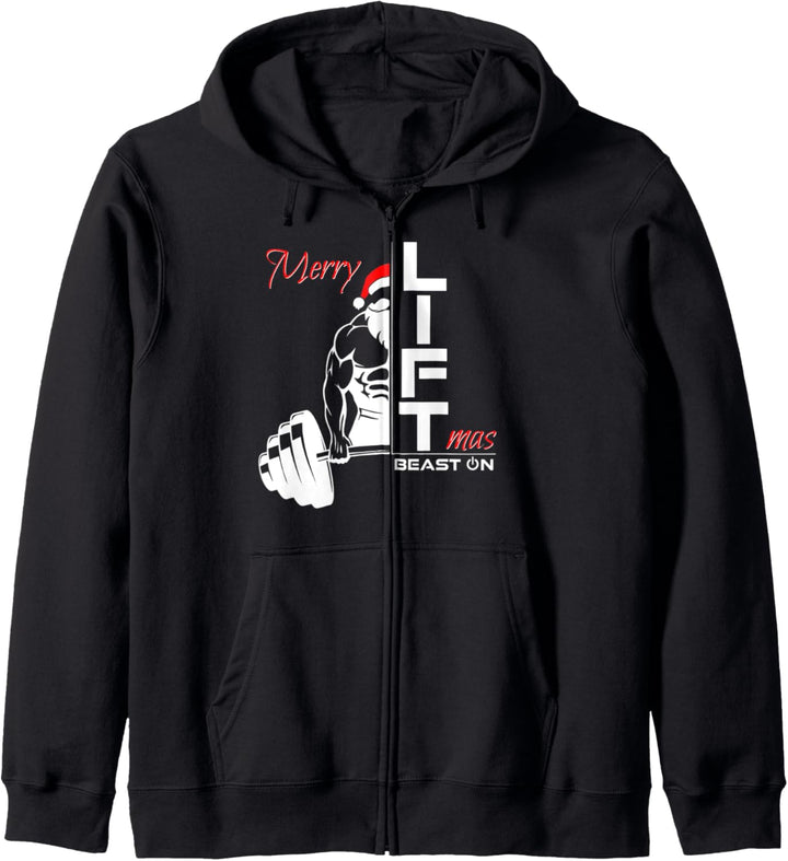 Merry Liftmas Lustige Weihnachten Fitness Gym Sprüche Kapuzenjacke