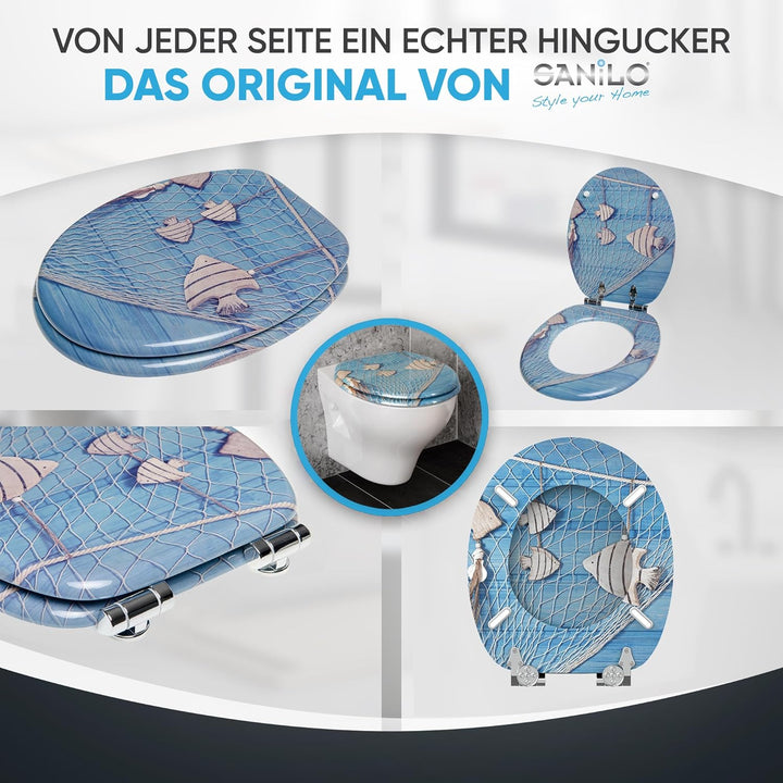 Sanilo WC Sitz mit Absenkautomatik, viele schöne Holz Toilettendeckel zur Auswahl, hochwertige und s